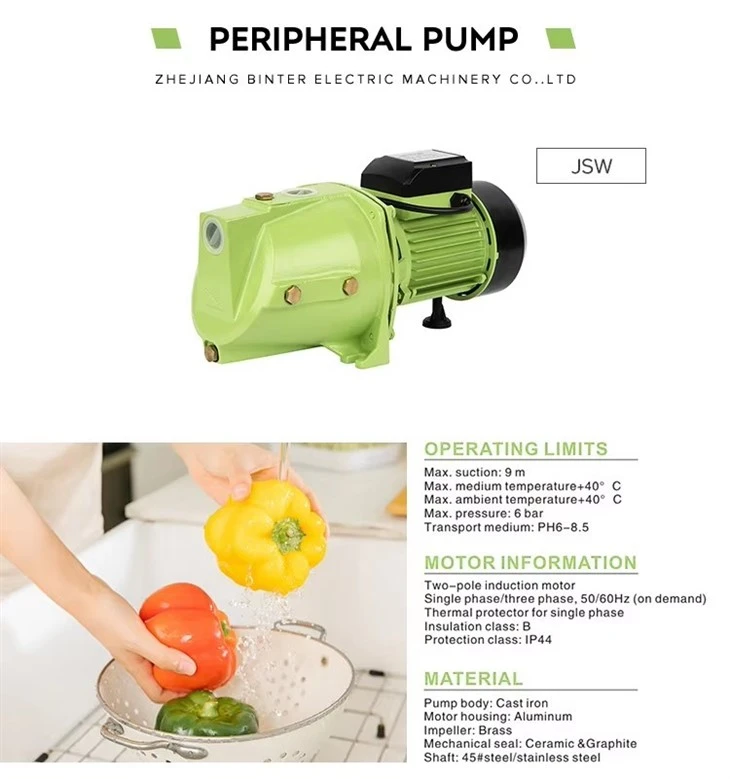 Smart Control JSW-6M Self-Priming Pump 50L/min 26m Head Energy Saving high quality